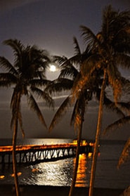 Full Moon Over Deerfield Beach Pier