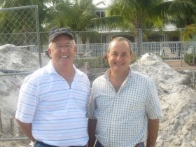 Rick Hugins, Hugins Construction Corporation and Jeff Steiner, CFO, Lifeskills South Florida standing in front of new residential living space